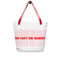 No Hay De Queso Large Tote Bag