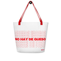 No Hay De Queso Large Tote Bag