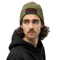 MexFlix Branded Organic ribbed beanie