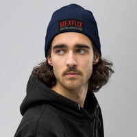 MexFlix Branded Organic ribbed beanie